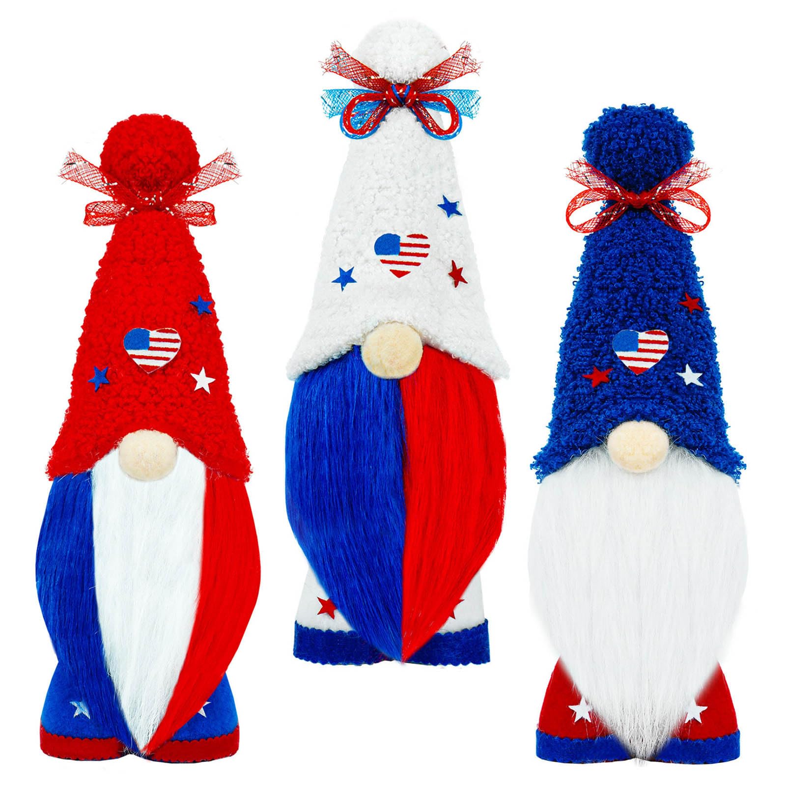 Qusinfc 3Pcs Cloth Doll Ornament Holiday Sturdy Party Supplies Perfect for July Forth Festival Desktop Display Cloth Dolls