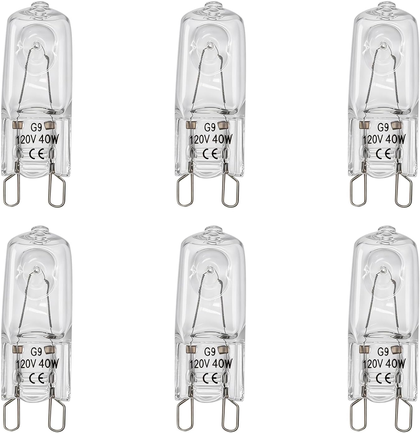 WPW10571723 Range Hood Light Bulb, 120V 40W, Replacement for Whirlpool Range Hood & Oven, Compatible with W10571723 AP6023129 PS8260198(6 Pack)