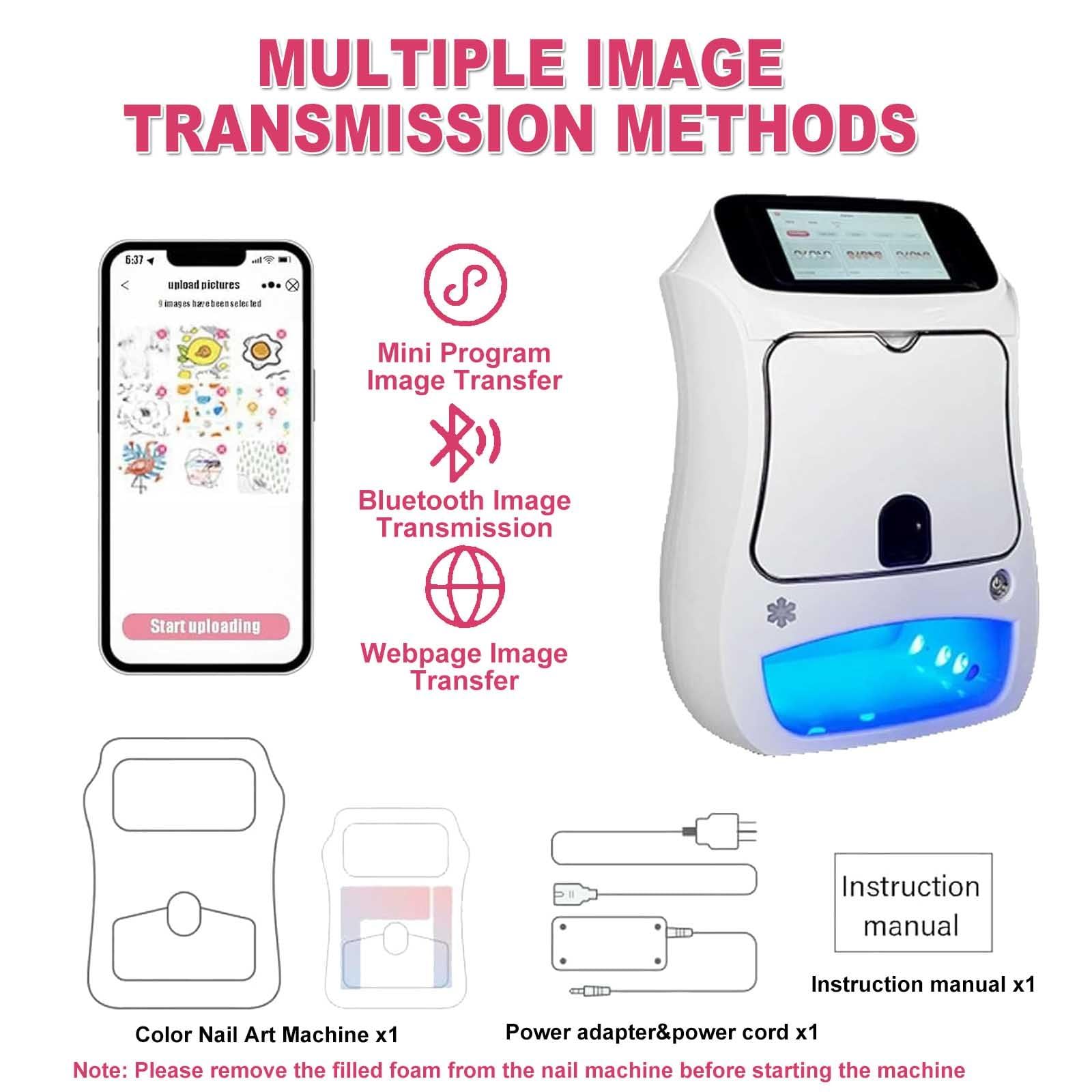 Macchina Per Nail Art 3D Completamente Automatica E Intelligente | Stampante Per Unghie 3D Professionale,Con 800 Modelli Di Nail Art Integrati, Adatta Per L'uso Domestico E Negli Studi Di Manicure.