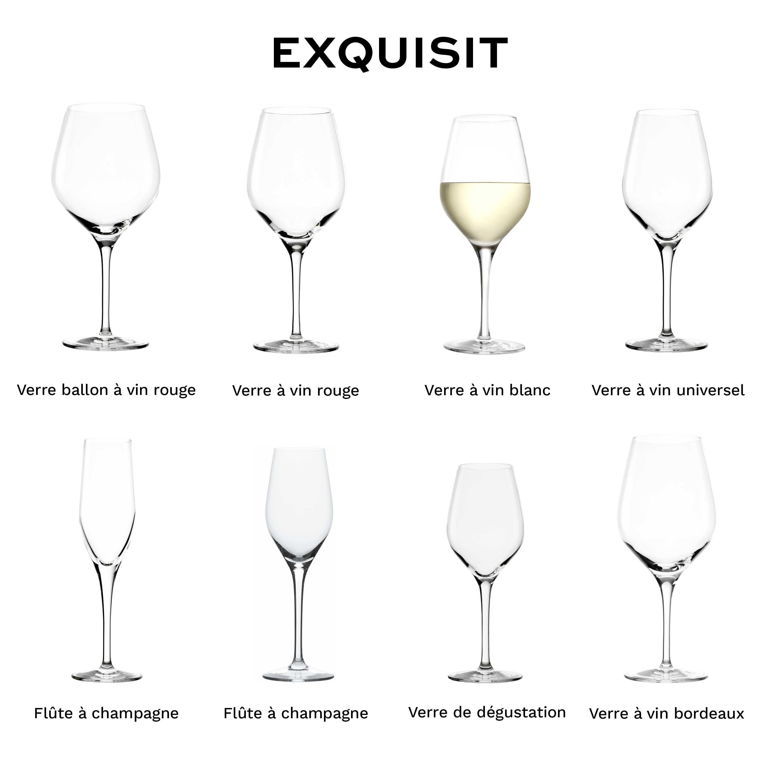 Stölzle Lausitz Verres à Vin Blanc Exquisit Lot de 6 350 ml – Verres en Cristal Haut de Gamme pour Vins Blancs Corsés – Élégants & Durables, Lavables au Lave-Vaisselle, Fabriqués en Allemagne