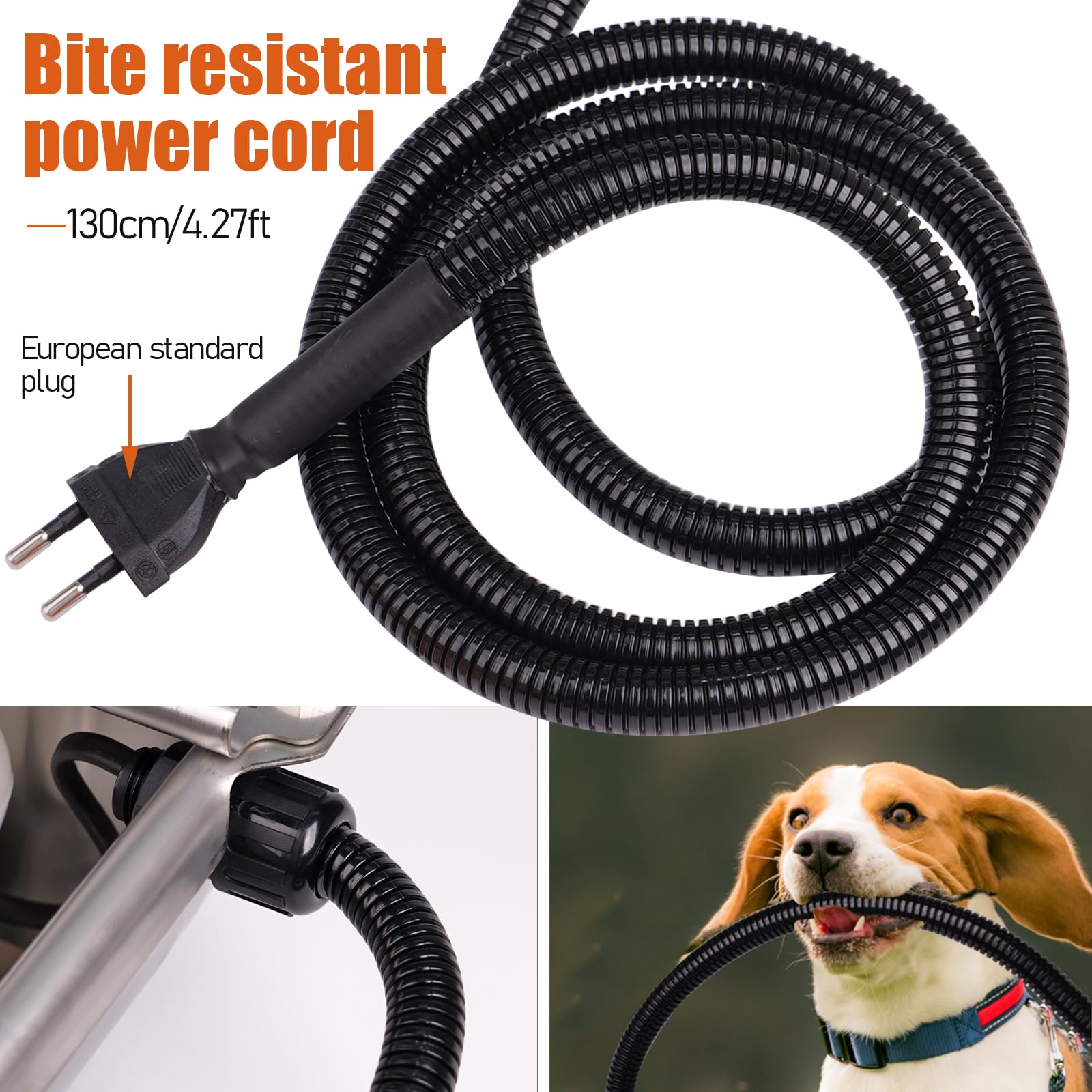 Ciotola automatica per cani, 220 V, per esterni, con valvola a galleggiante, 2,5 l, in acciaio inox, riscaldata, per animali domestici, abbeveratoio per bestiame all'aperto, per cani, bovini,