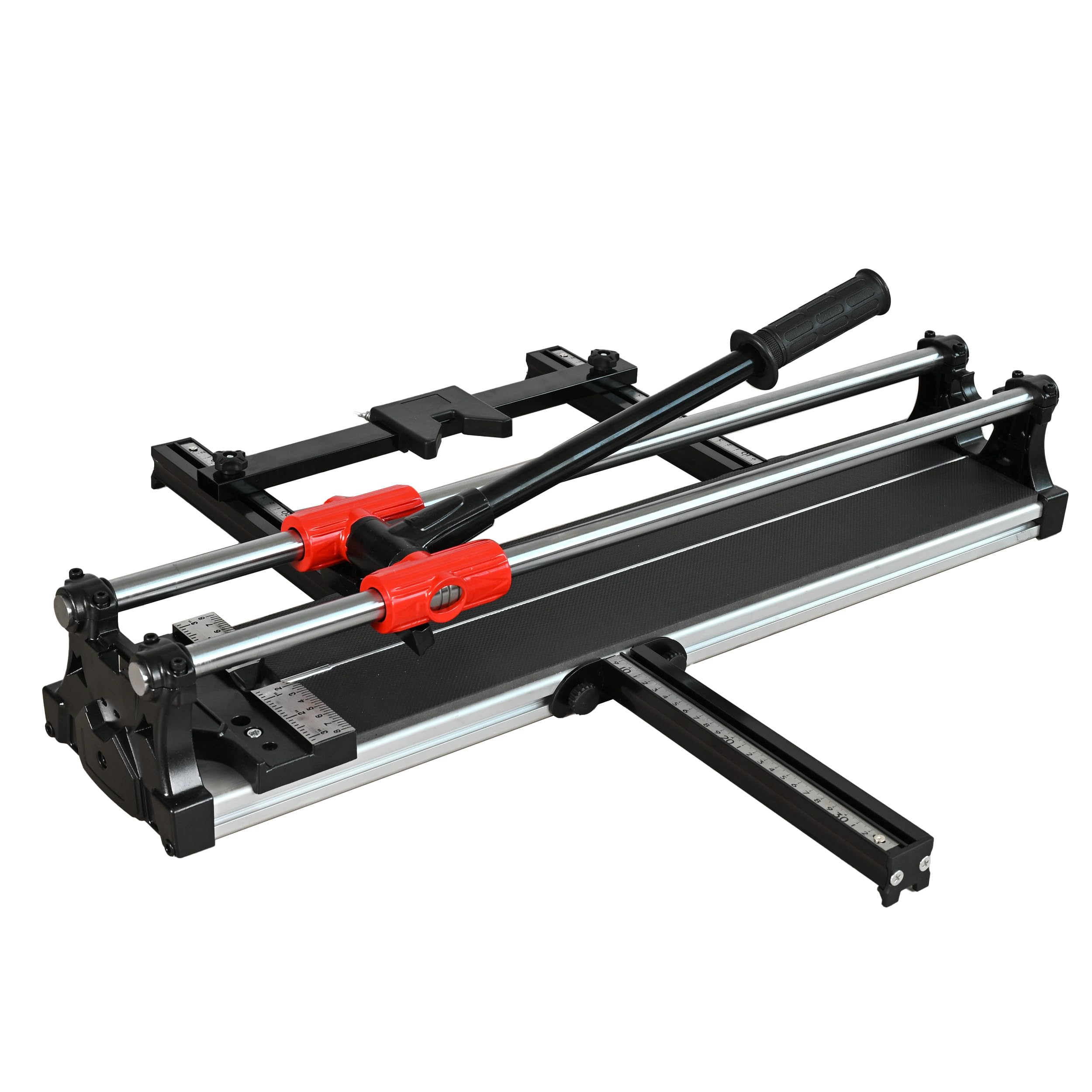 ROJOO 24 inch Double Guide Rails Manual Tile Cutting Machine Wide Aluminum Bottom Plate Ceramic Porcelain Floor Tile Cutter Heavy Duty 600mm/60cm