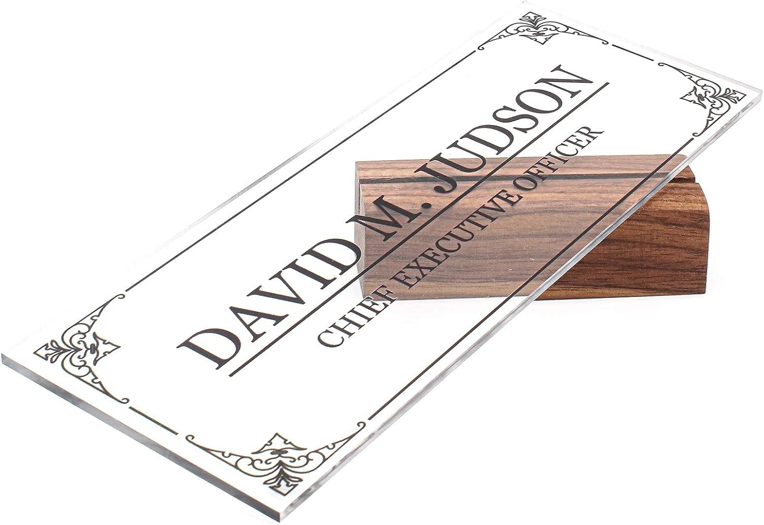 ARTSWAVE Name Plate for Desk - Personalized Acrylic Desk Name Plate for Office - Custom Desk Name Plates & Plaques - Ideal Desk Name Plate for Professionals - Sleek & Stylish Design - Image 8