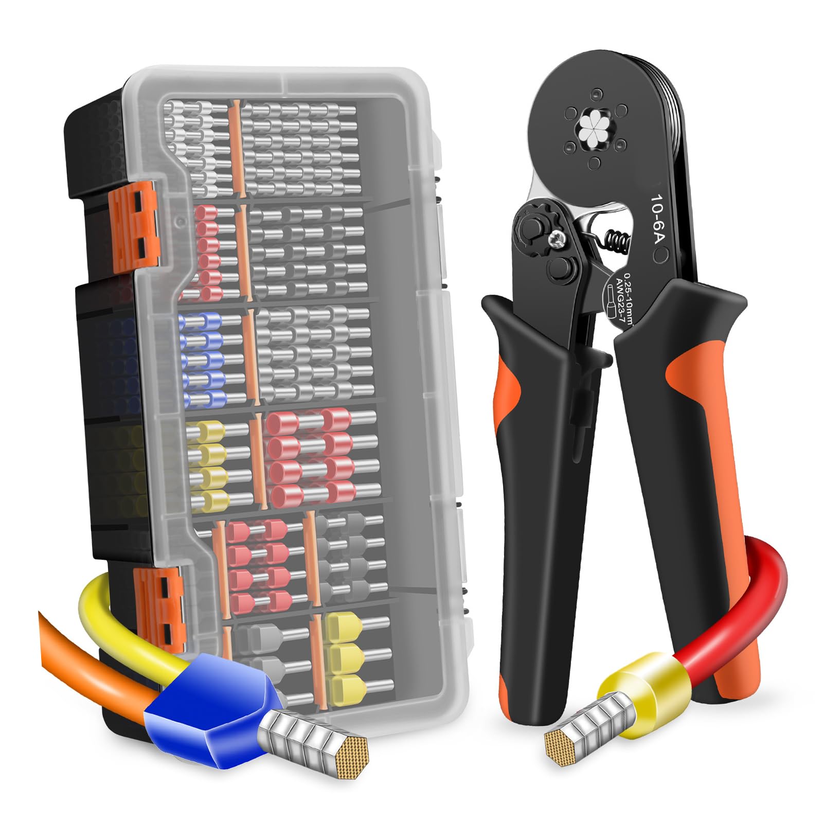 Ratcheting Crimp Tool Wire Crimper Set for Home Appliances and Industrial Wiring with Pressure Electrical Crimping Pliers