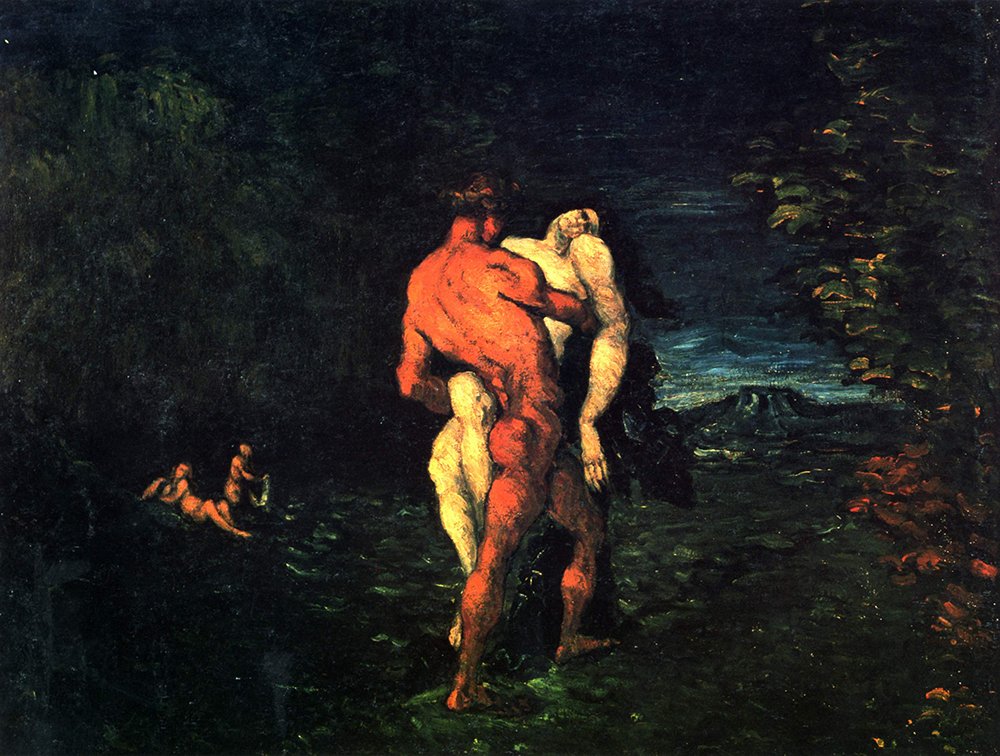 Paul Cézanne Into The Night tableau encadré mat noir décoration murale