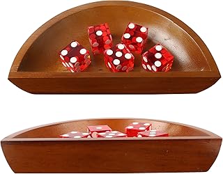 GSE Games & Sports Expert Craps Dice Boat, Casino Solid Wooden Dice Storage for Craps Dice Game
