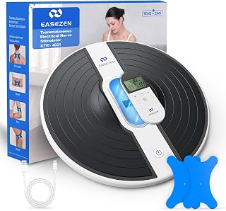 EMS Foot Massager for Neuropathy, Rechargeable TENS & EMS Foot Circulation Stimulator for Pain Relief, 10 Modes & 20 Intensities, 2 Body Pads, Relieve Swelling, Cramps, RLS - Gifts for Mom Dad