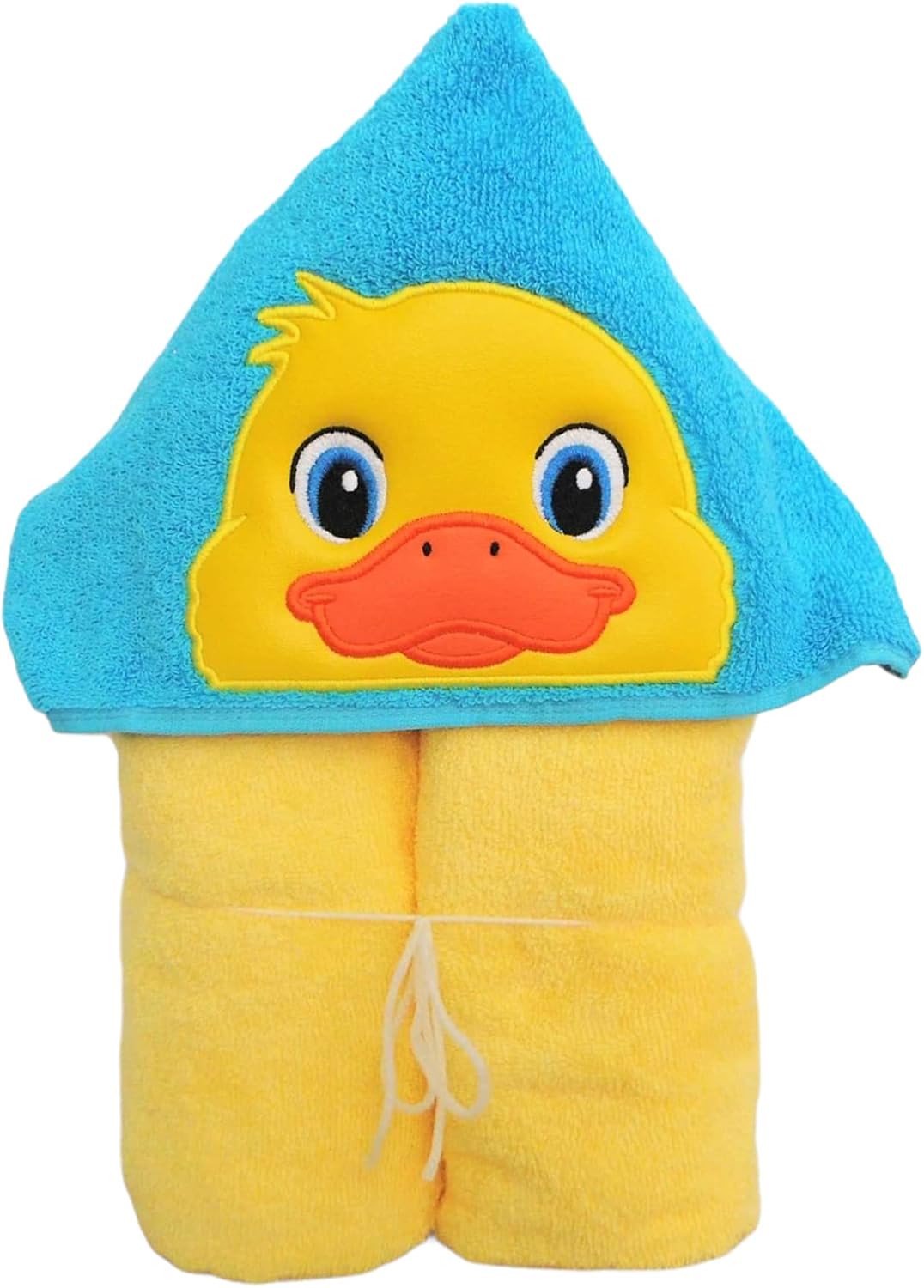 Teal Rubber Duck Hooded Bath Towel for Baby Child and Teens