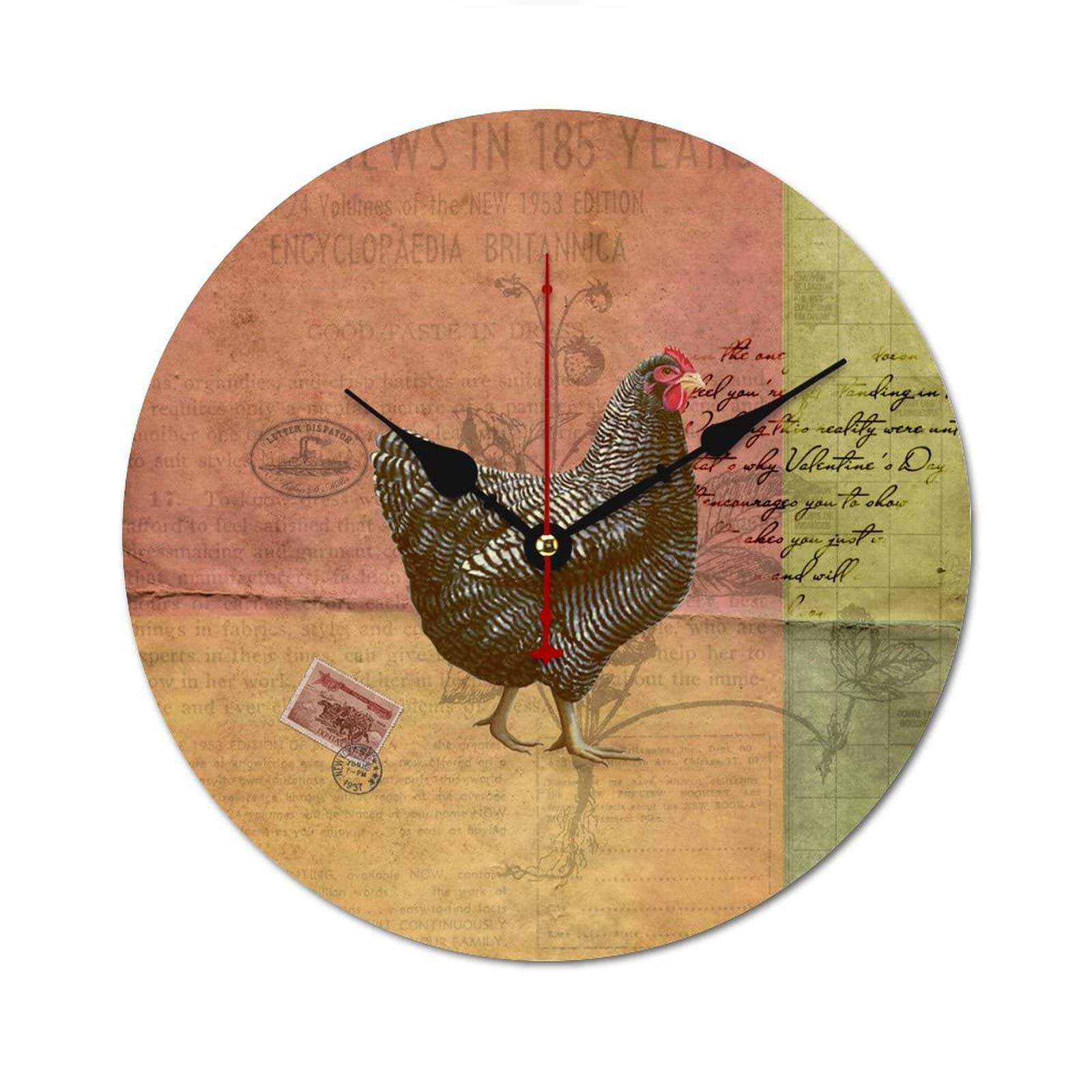Horloge murale en bois animaux pour une cuisine et un salon chaleureux