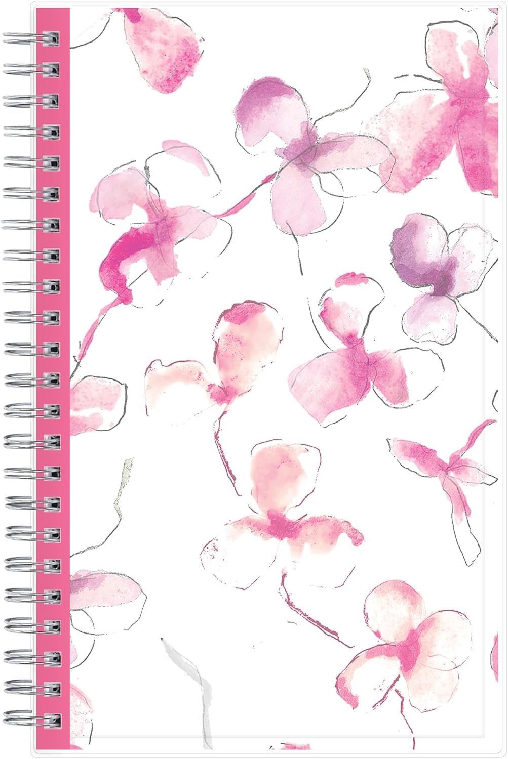 Blue Sky 2024 Weekly and Monthly Planner, January - December, 5" x 8", Clear Pocket Cover, Wirebound, Orchid (142084-24)