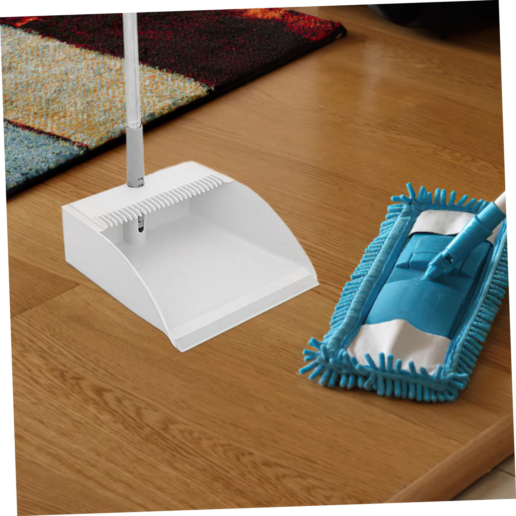 Ciieeo Haushalts Kehrschaufel und Besen Satz Faltbar Weiß mit Ergonomischem Griff für Büro und Küchenreinigung Platzsparend und Einfache Müllaufnahme
