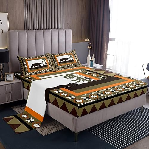 Vista 61 de Erosebridal Sábanas rústicas de granja, sábanas de camping feliz, juego de sábanas para decoración de cámper para niños, adolescentes, mujeres