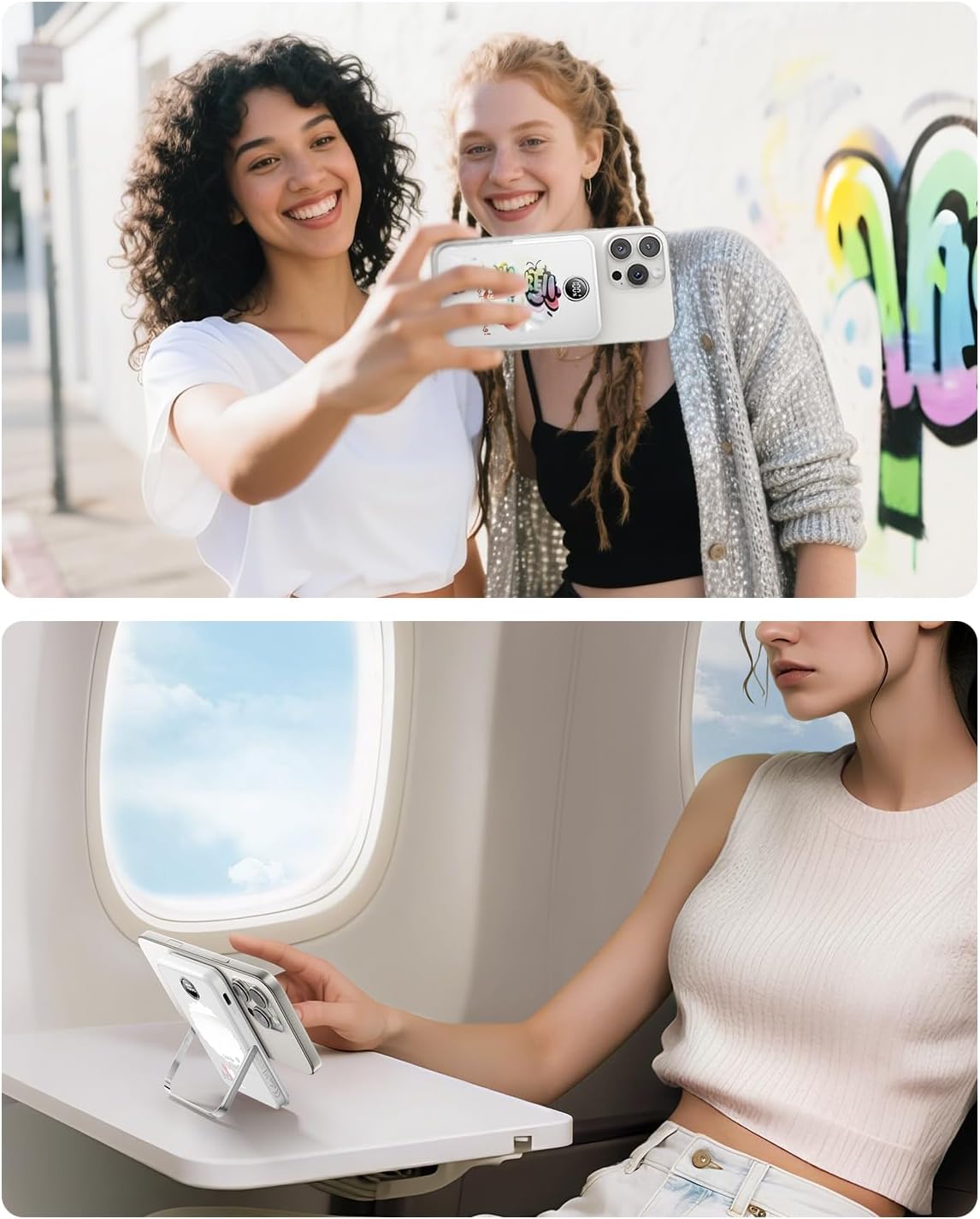 iWALK Magnetic Portable Charger 5,000mAh, Wireless Power Bank with Mirror & Foldable Stand, Ultra Slim Battery Pack with USB-C Cable, MagSafe Compatible for iPhone 17/16/16 Plus/16 Pro/15/14/13/12 - Image 7