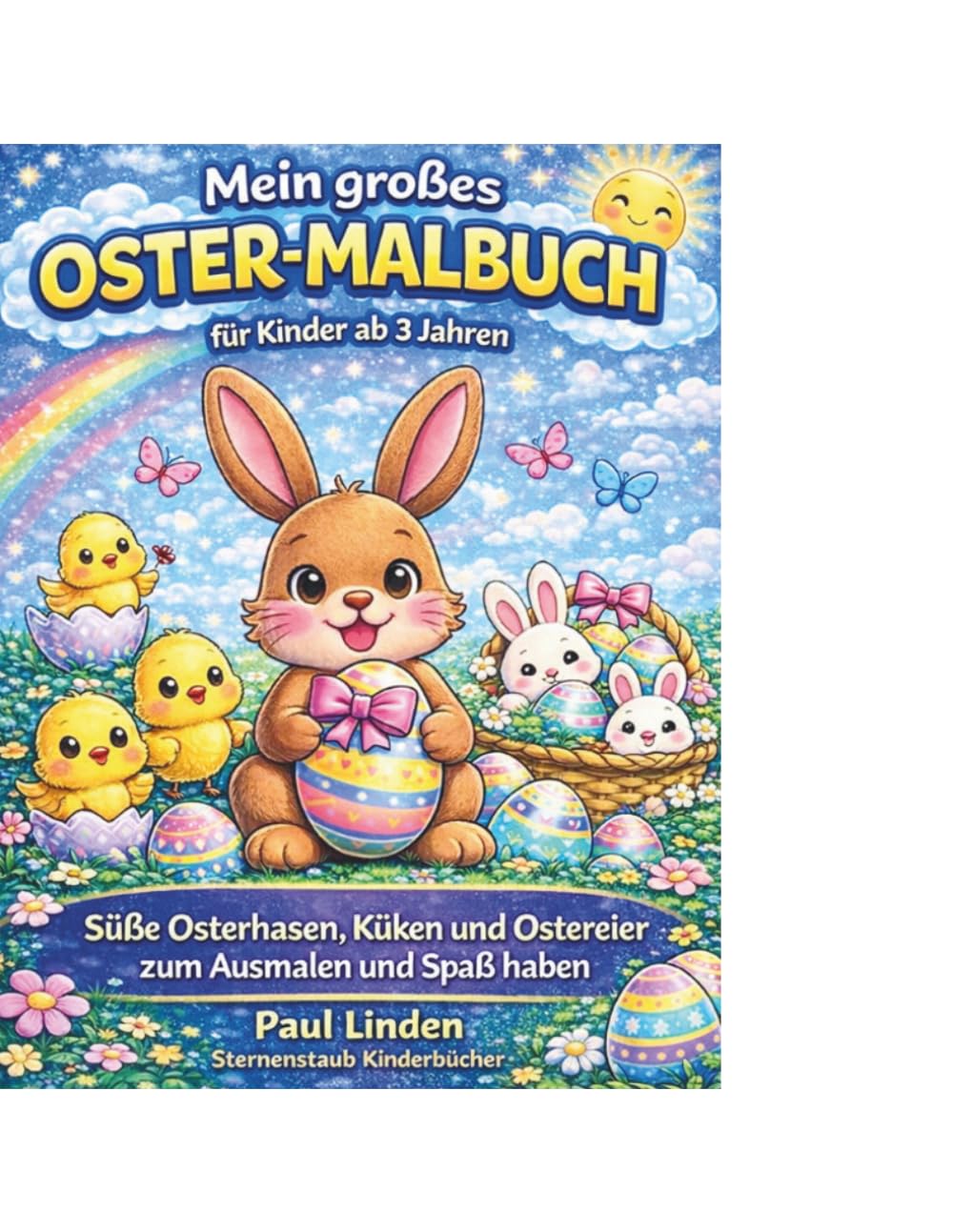 Oster-Malbuch für Kinder ab 3 Jahren: Mein großes Ausmalbuch mit Hasen, Küken und Ostereiern: Einfache und niedliche Motive zum Ausmalen – Perfekt für ... und Vorschule (Sternenstaub Malbücher)