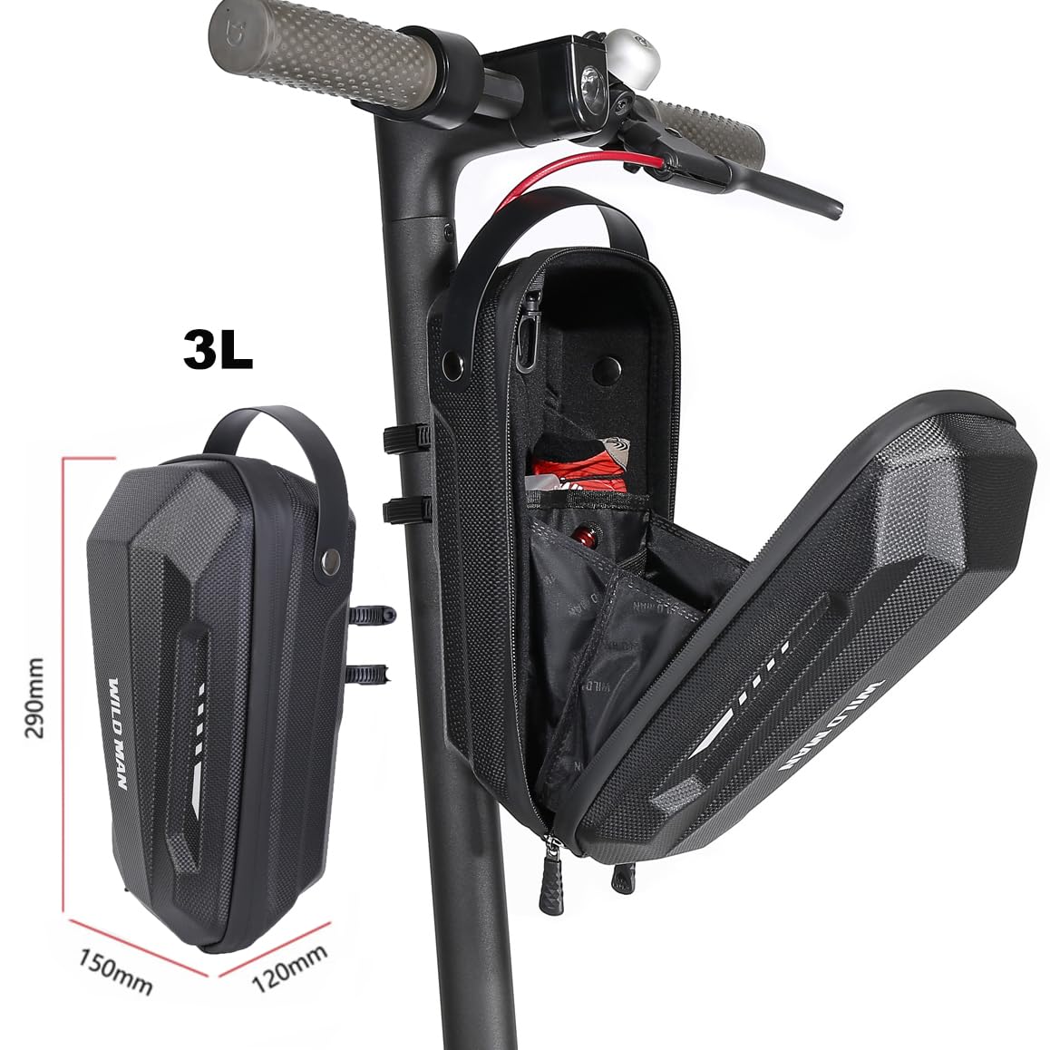 2/3/4L Scooter Tasche für Roller, Rollertasche Front Tube Bag Groß Lenkertasche Wasserfest, Vordertasche für Elektroroller