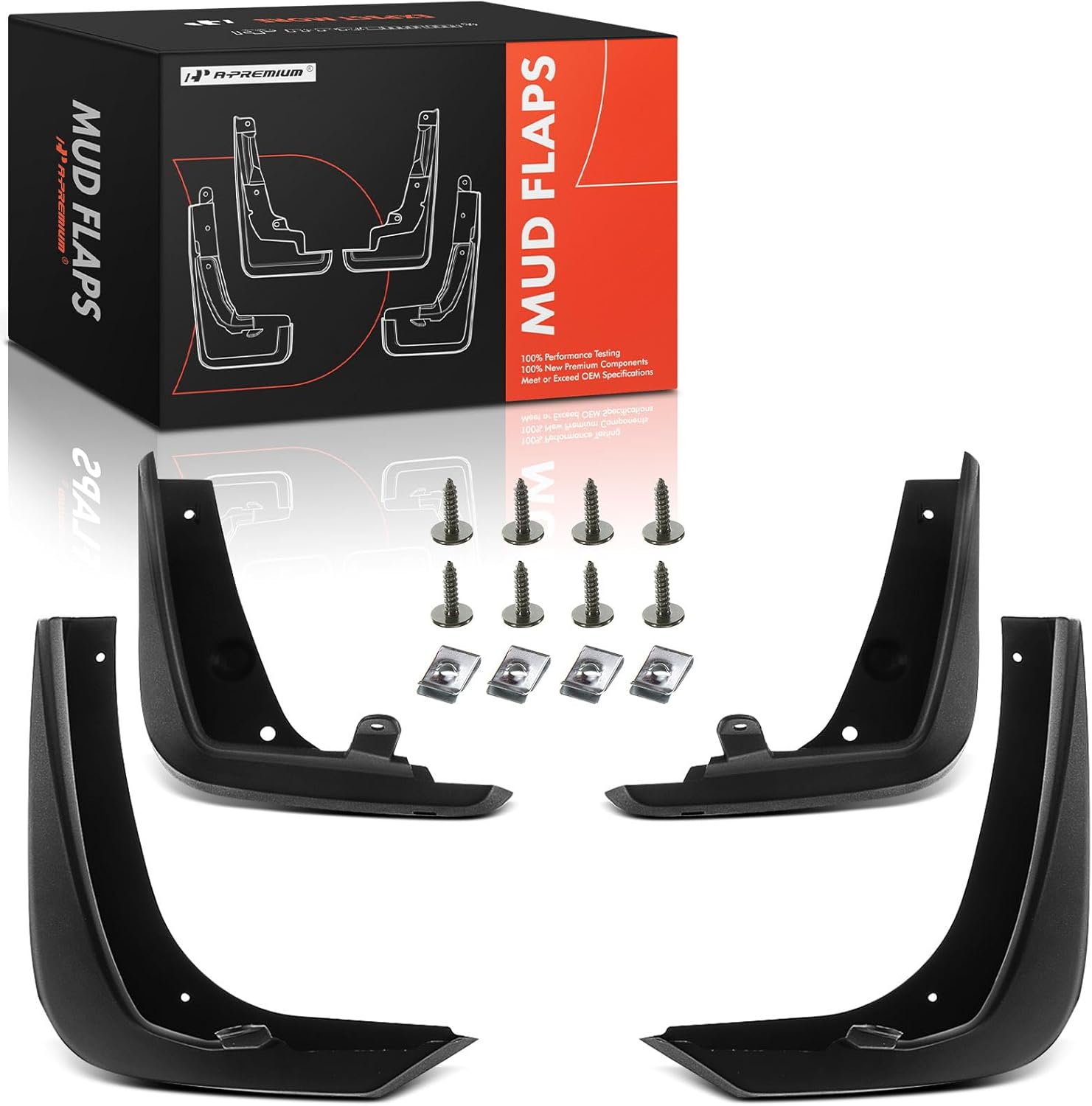 A-Premium Mud Flaps Compatible with Infiniti QX30 2017 2018 Sport Utility, No Drilling Required Mud Guards with Hardware Accessories, Set of 4 Front and Rear