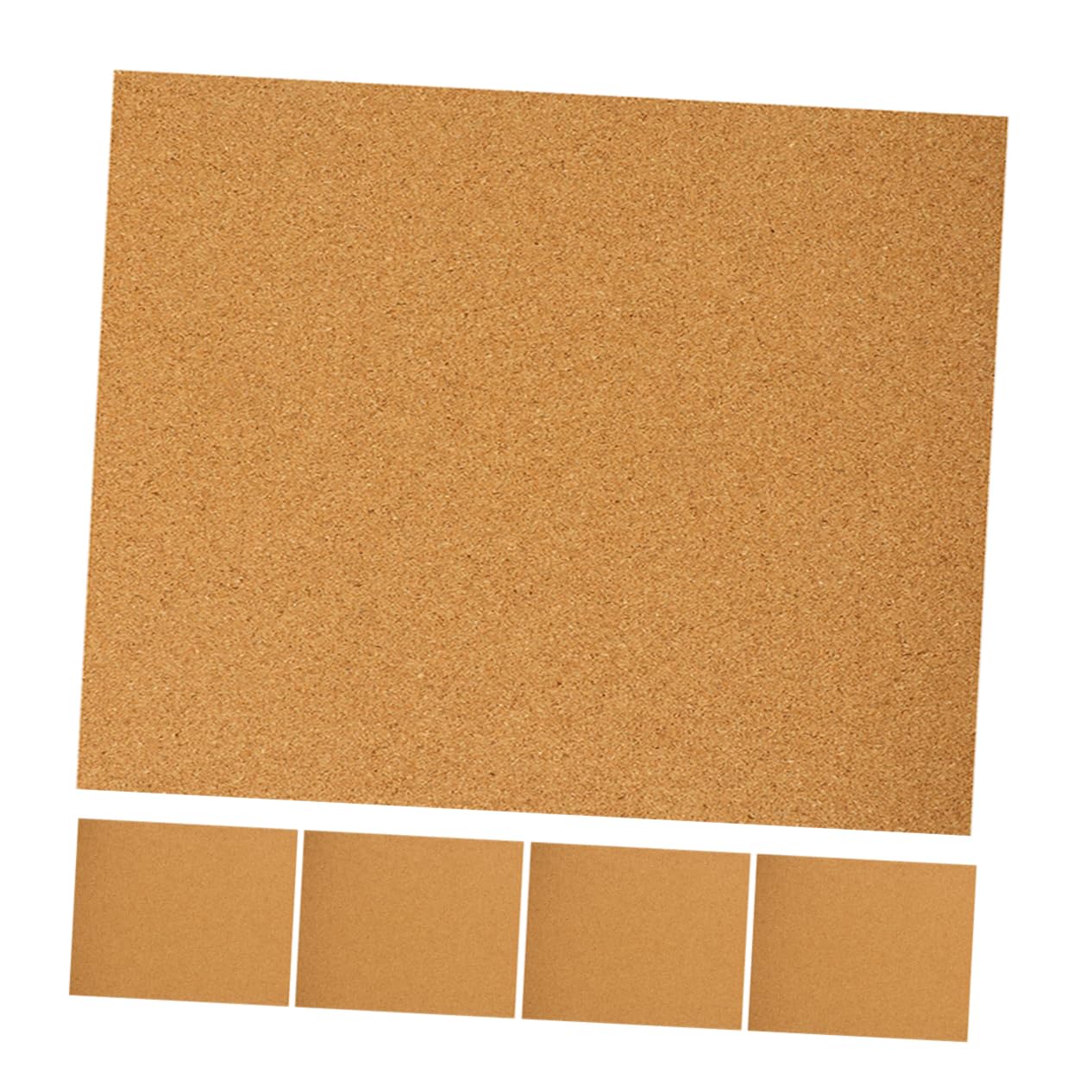 OSALADI 5pcs Self Adhesive Cork Board Tiles for Wall Decor Natural Cork Soundproofing Panels for Home Office School Multi Use Coasters Easy Installation