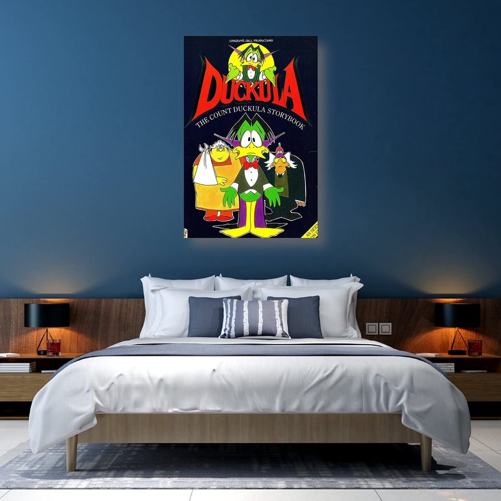 HONGLA Count Duckula TV Series Poster Anime Wall Art Painting Canvas Prints Decor Poster Art Art Art Poster (60 x 90 cm)