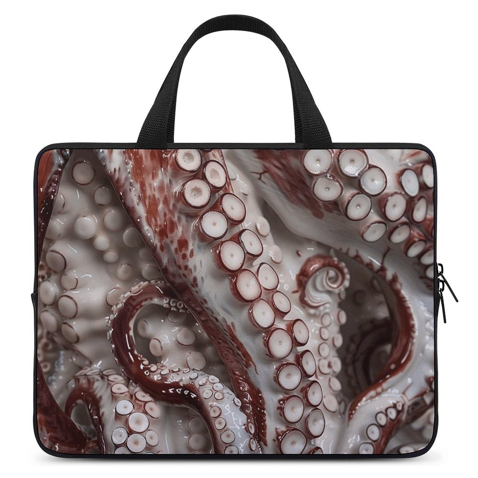 Sac ordinateur portable 17 pouces grand format imprimé pieuvre - 6