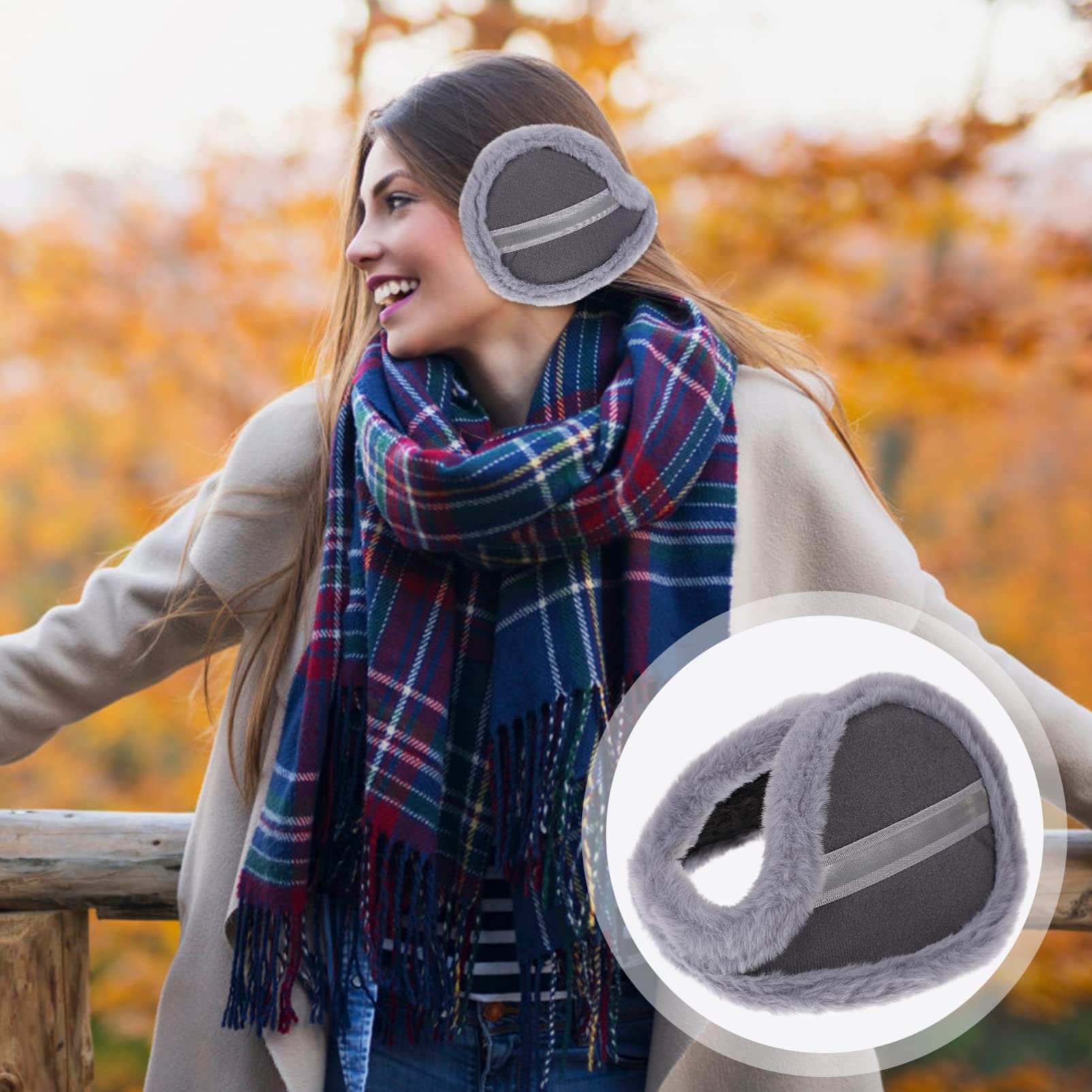 5piezas Earmuffs Unisex Térmicos Para Invierno Calentadores De Oídos Suaves y Ligeros Para Actividades Al Aire Protector Frío