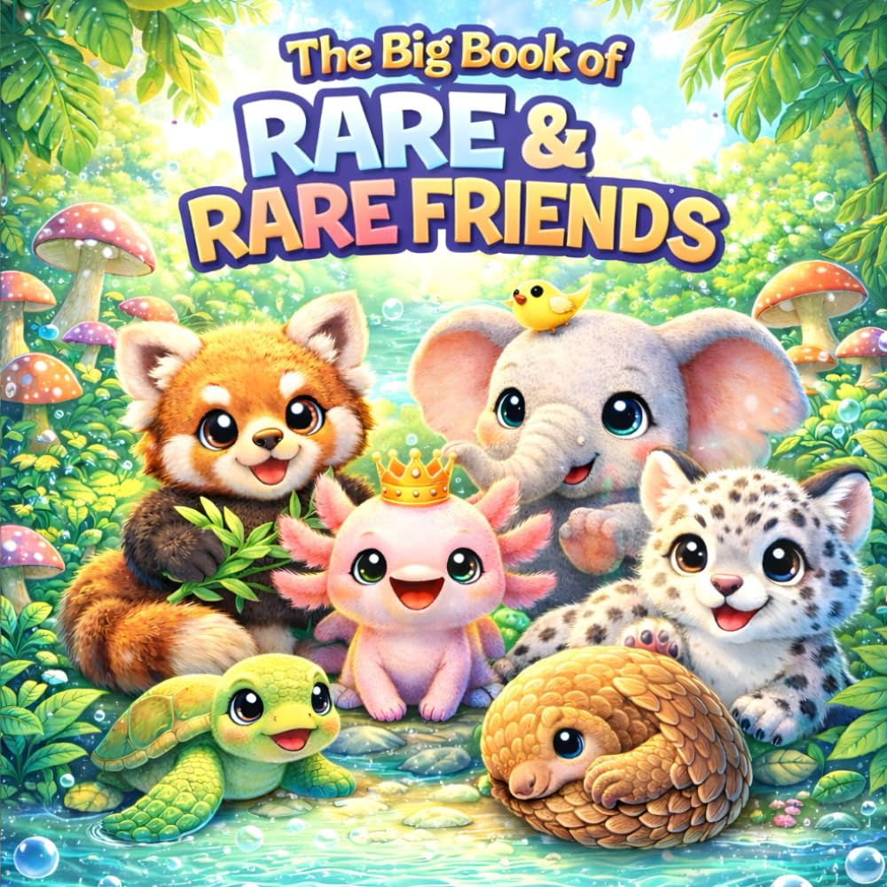 The Big Book of Rare & Rare Friends: A Beautiful Educational Wildlife Book for Kids Featuring Rare and Endangered Animals with Fun Facts and Colorful Illustrations