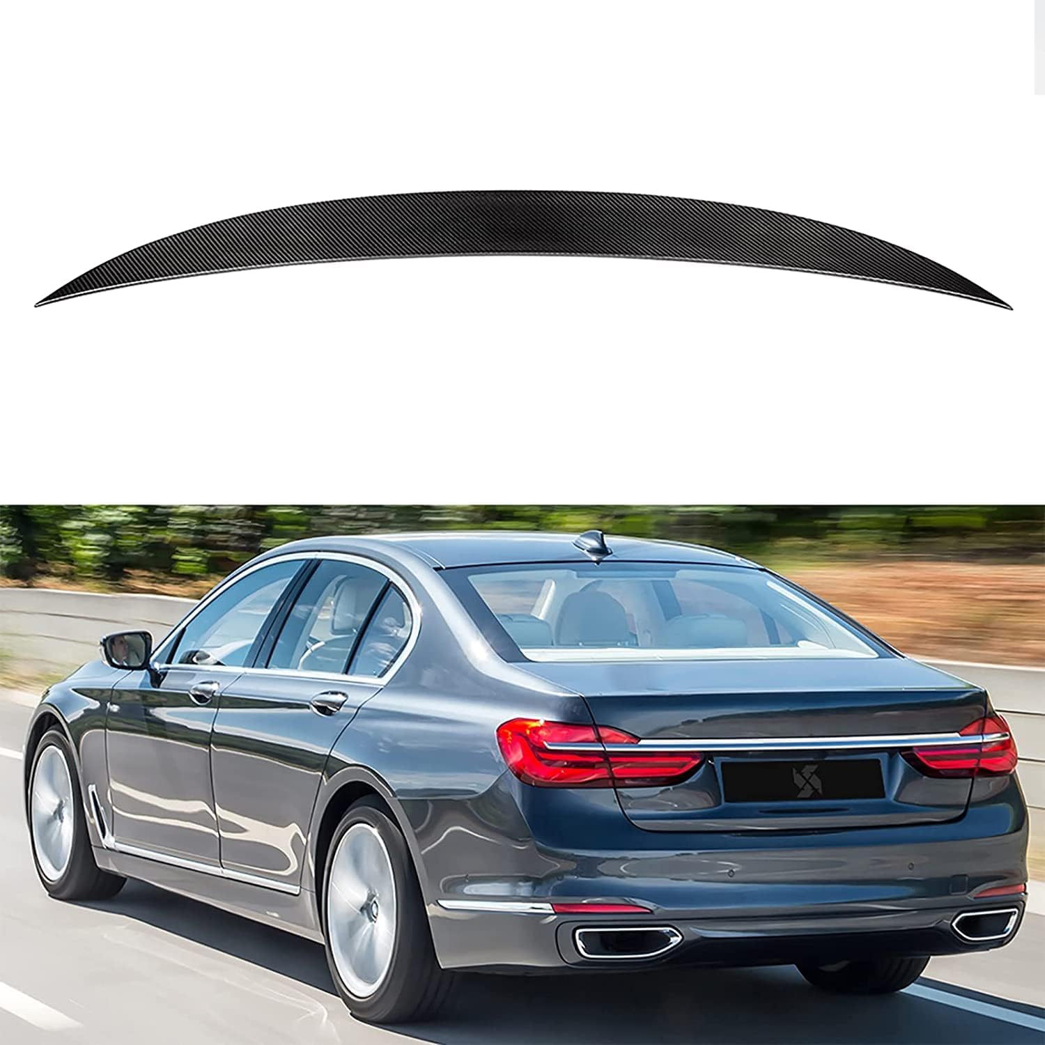Car Rear Bumper Diffuser Lip Spoiler, Compatible with B-MW 7 Series 2016-2022 G11 G12, Car Accessories