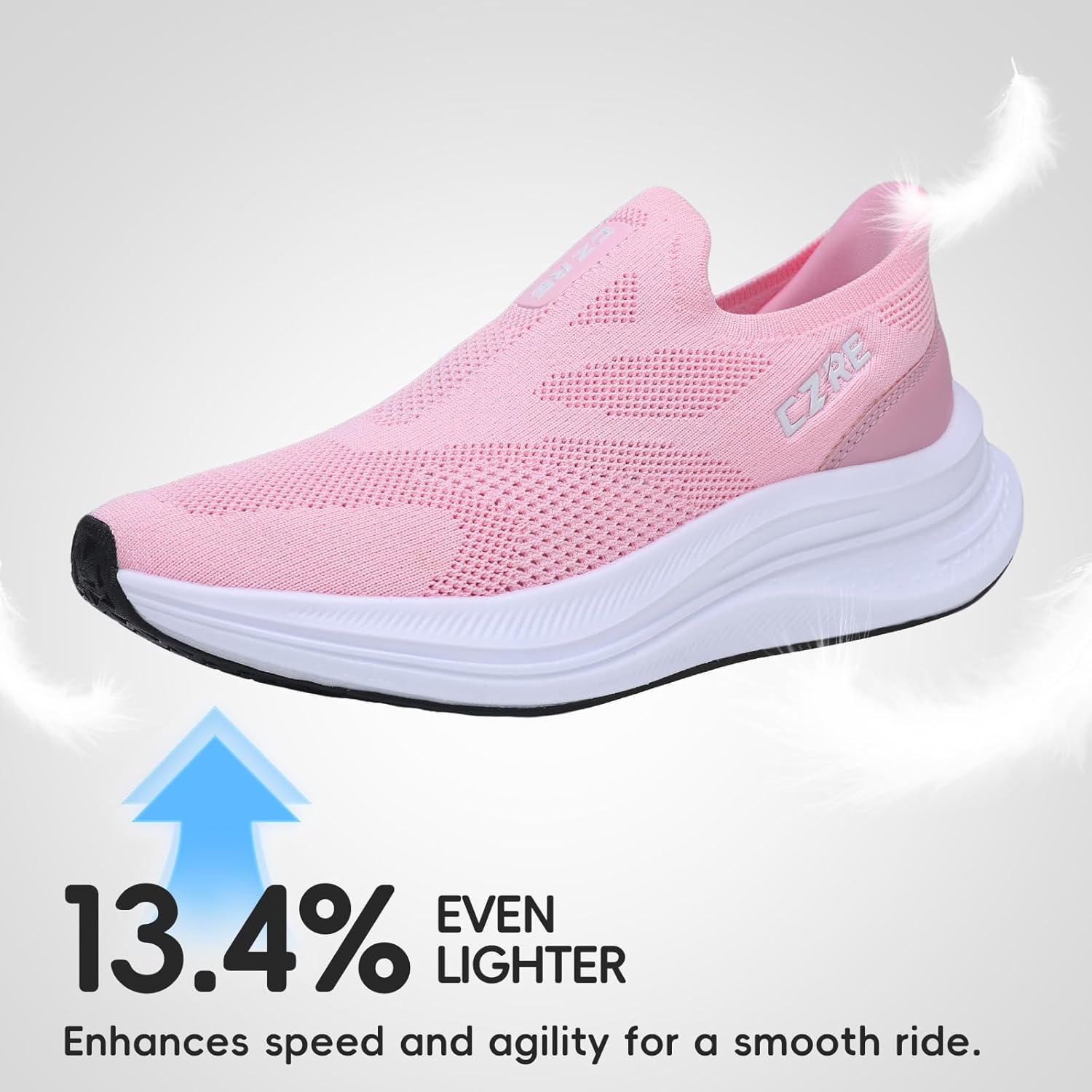 Womens Slip On Walking Shoes Lightweight Running Sneakers Non-Slip Tennis Gym Workout Athletic Shoes - Image 5