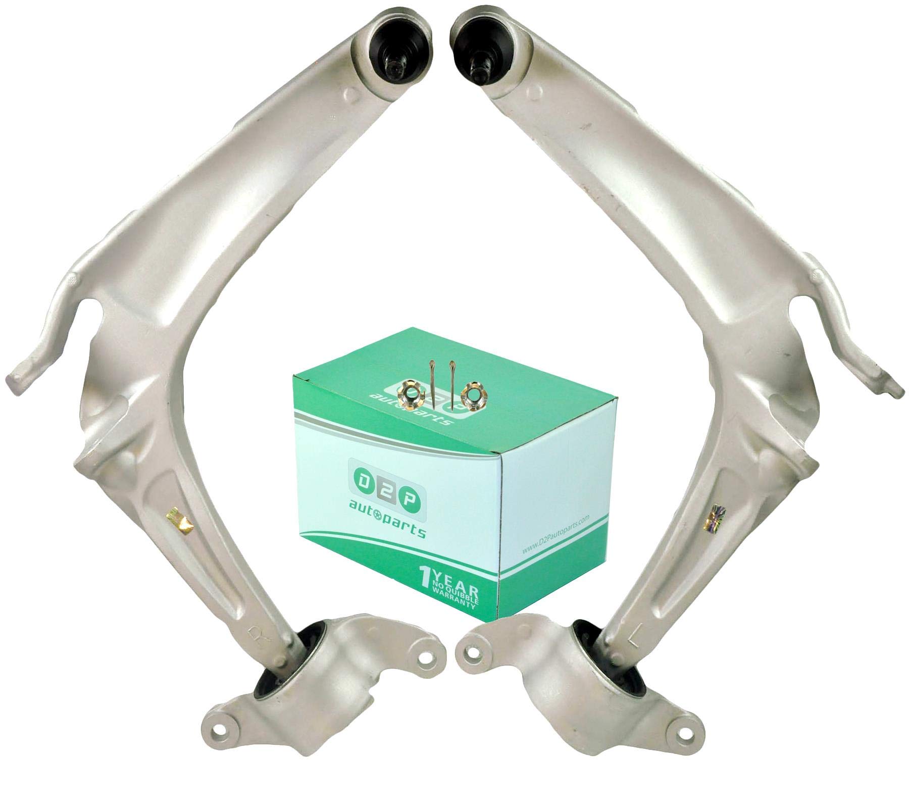 D2P Suspension Wishbone Track Control Arms Pair Replacement Front Lower Compatible With 2005-2011 Honda Civic MK VIII Replaces 51360SMGE01