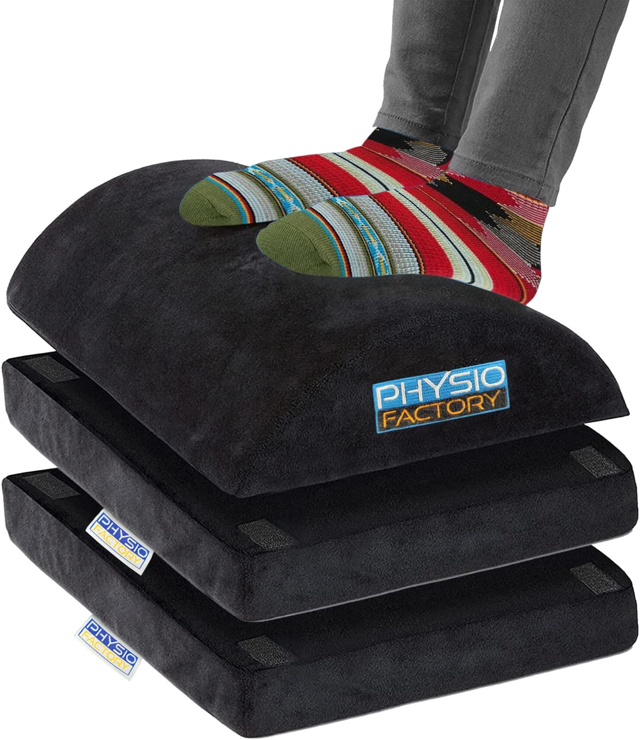 Physio Factory Foot Rest for Under Work Desk Tall Adjustable Footrest