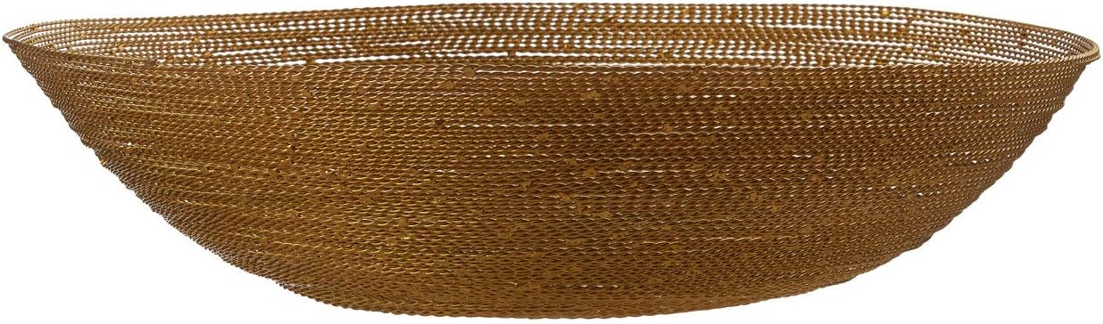 Premier Housewares Decorative Bowl, Metal, Brass, Small