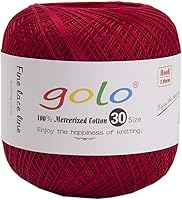 Vista 38 de Golo - Hilo de ganchillo tamaño 30, hilo de colores para hacer encaje 310