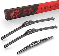 Vista 95 de BERG REGEN 22"+19" Limpiaparabrisas con juego de repuesto trasero de 10 pulgadas para Mazda CX-3 2016 2017 2018 2019 – Calidad genuina del OEM