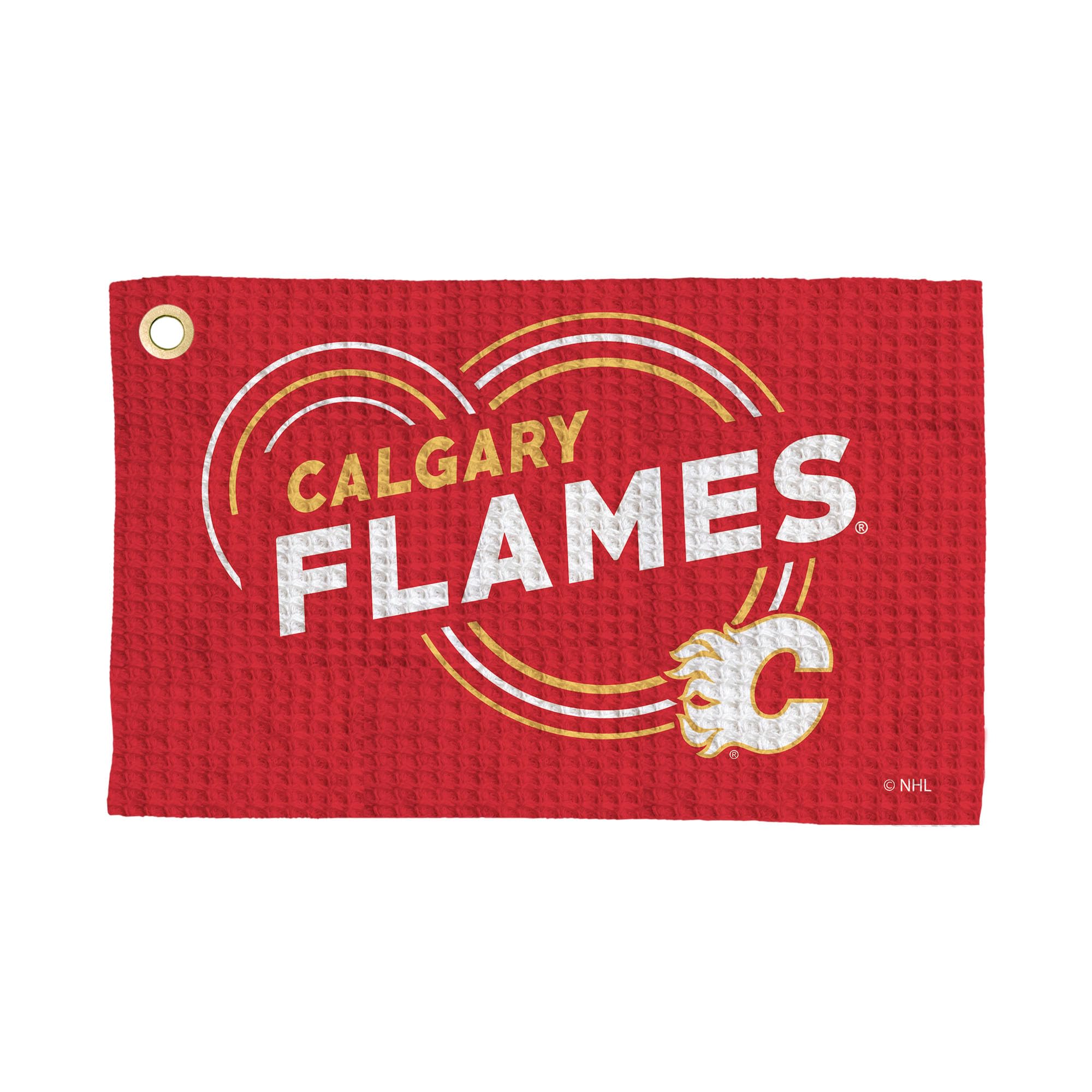Calgary Flames NHL Droplets Waffle Fan Towel 16x25 inches
