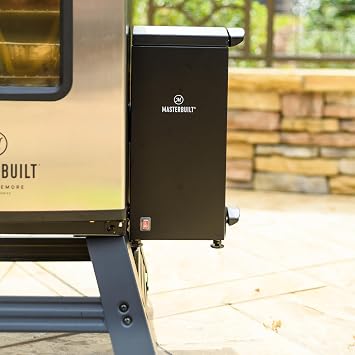 Masterbuilt Slow and Cold Smoker Accessory Attachment With Removable Ash Tray for Masterbuilt Vertical BBQ Smokers in Black, 10 x 10 x 18, Model MB20100112