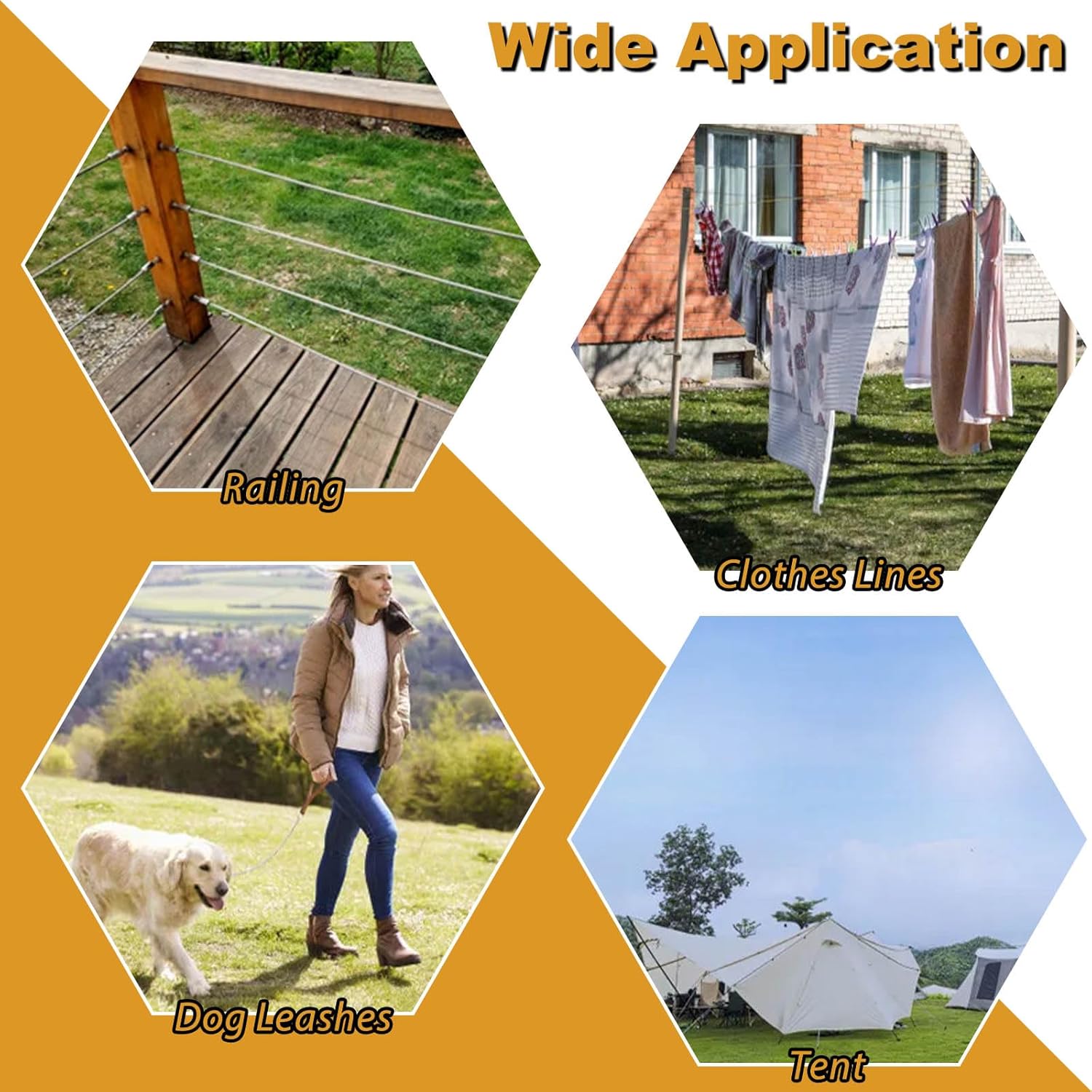 Yinpecly 20 Pack 1/8 Inches M3 Stainless Steel Wire Rope Cable Clip Clamp, U Bolt Saddle Fastener - Image 5