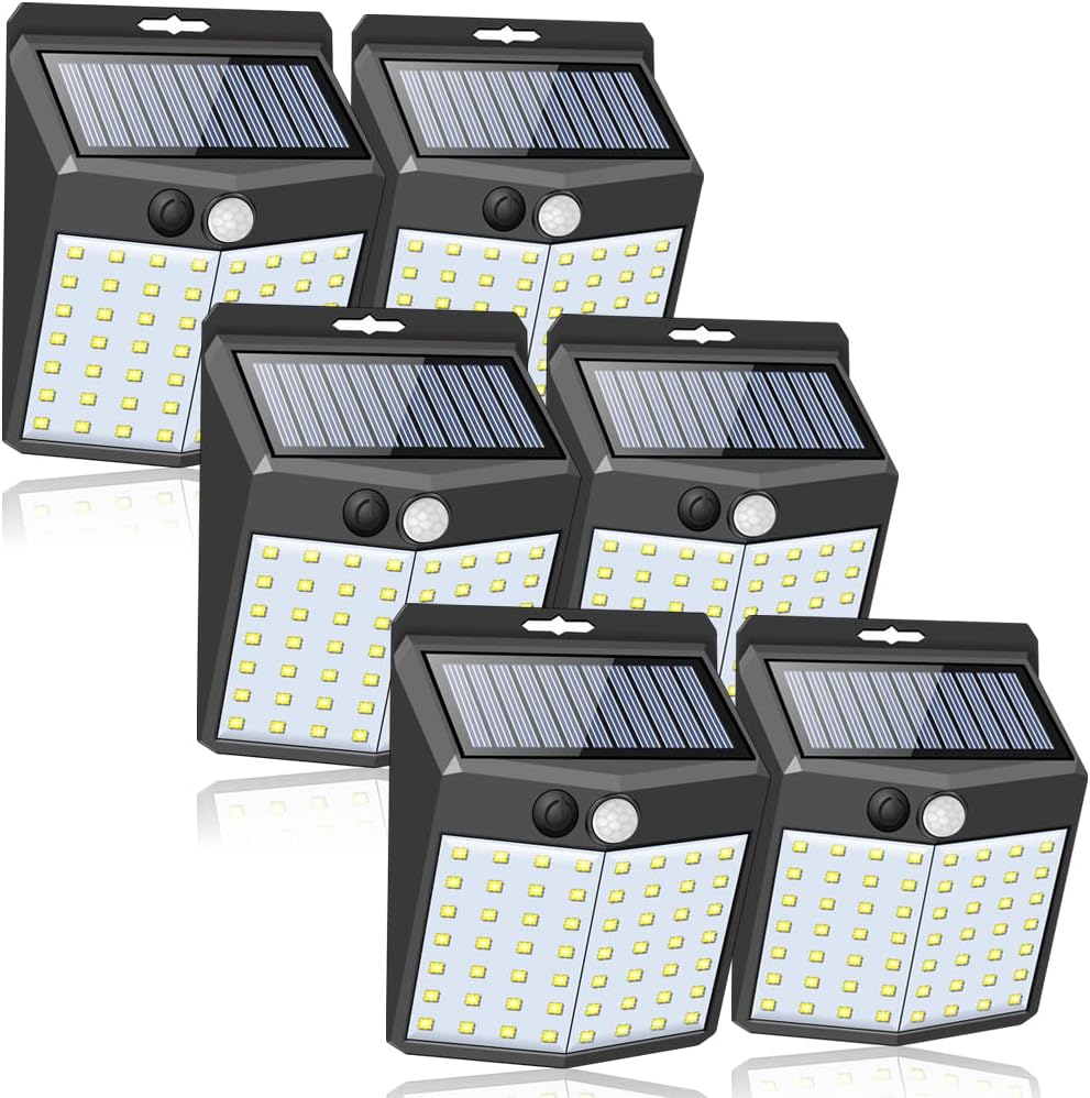 MNTCQB Solarlampen Set - 4x LED Außenleuchten Mit Bewegungsmelder