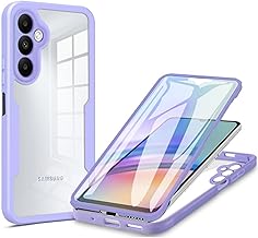 Case for Samsung Galaxy A05S, Full Anti-Shock [360°] Full Body Protection, Anti-Scratch Cases Built-in Screen Protector, Double Shockproof Cover [Transparent+Purple]