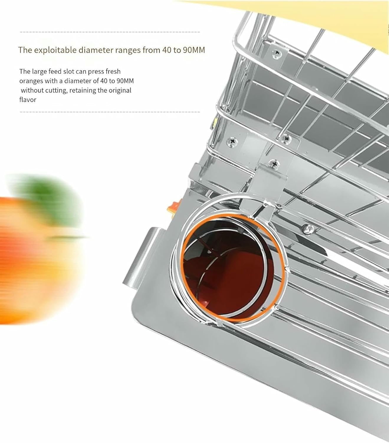 Electric Citrus Juicer Machine for High-Speed Lemon and Orange Juice Extraction with Pull-out Filter and Dual Peels Collecting Buckets-