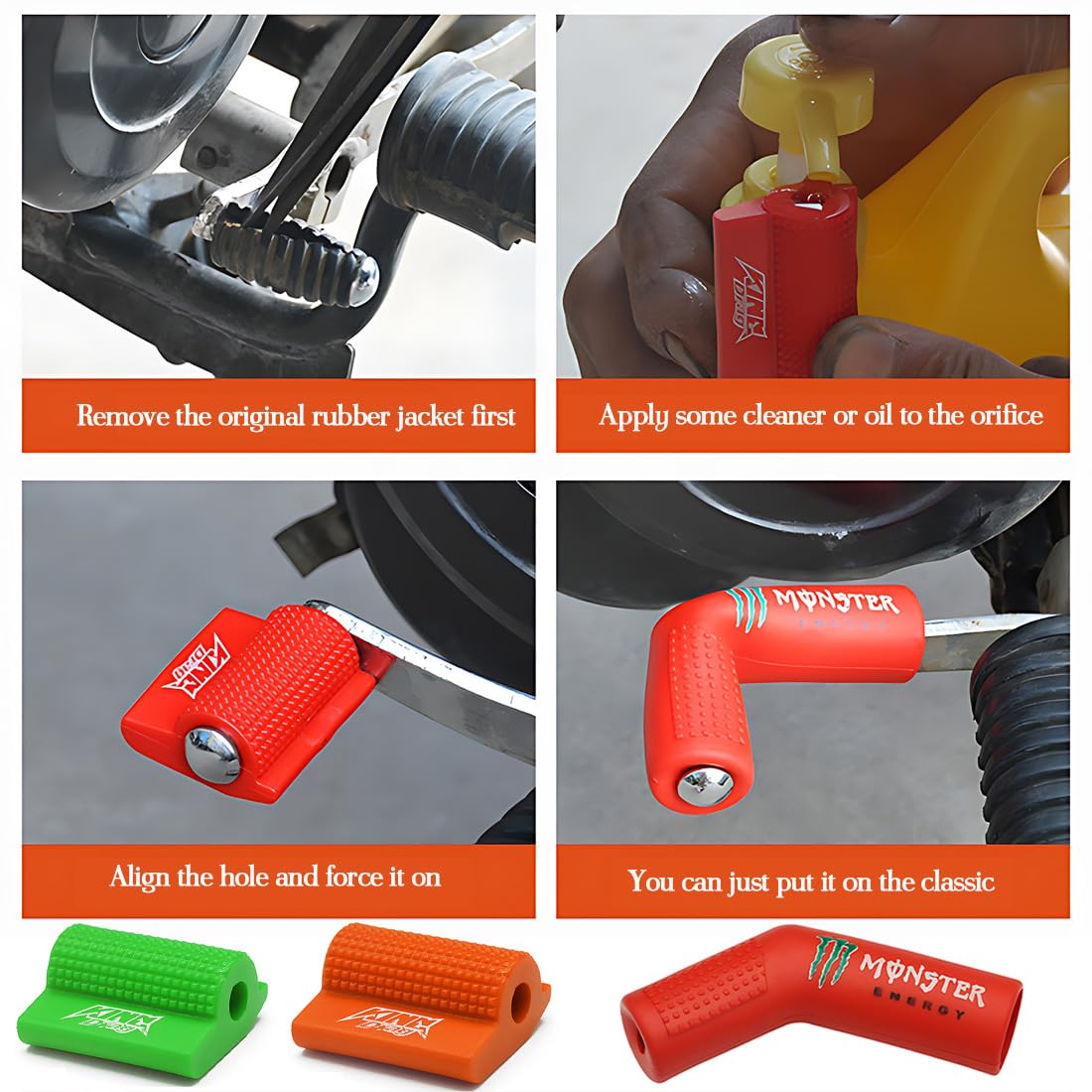 Protezione Copri Leva Cambio Moto Gomma Alta Qualità Accessori Motociclisti Pedalina Protezione Leva Cambio