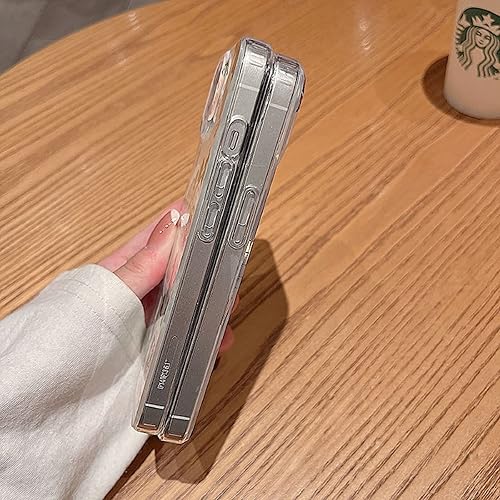 Miniatura 3 de Funda magnética transparente para iPhone 13 Pro compatible con cargador MagSafe Gardenia patrón de estampado floral delgado antiarañazos para