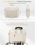 15-16 Inch Laptop Shoulder Bag Business Briefcase Water Resistant Computer Messenger Bags Compatible with MacBook Pro 16, MacBook Air 15 M4, HP, Dell, ASUS Notebook, Pearl White
