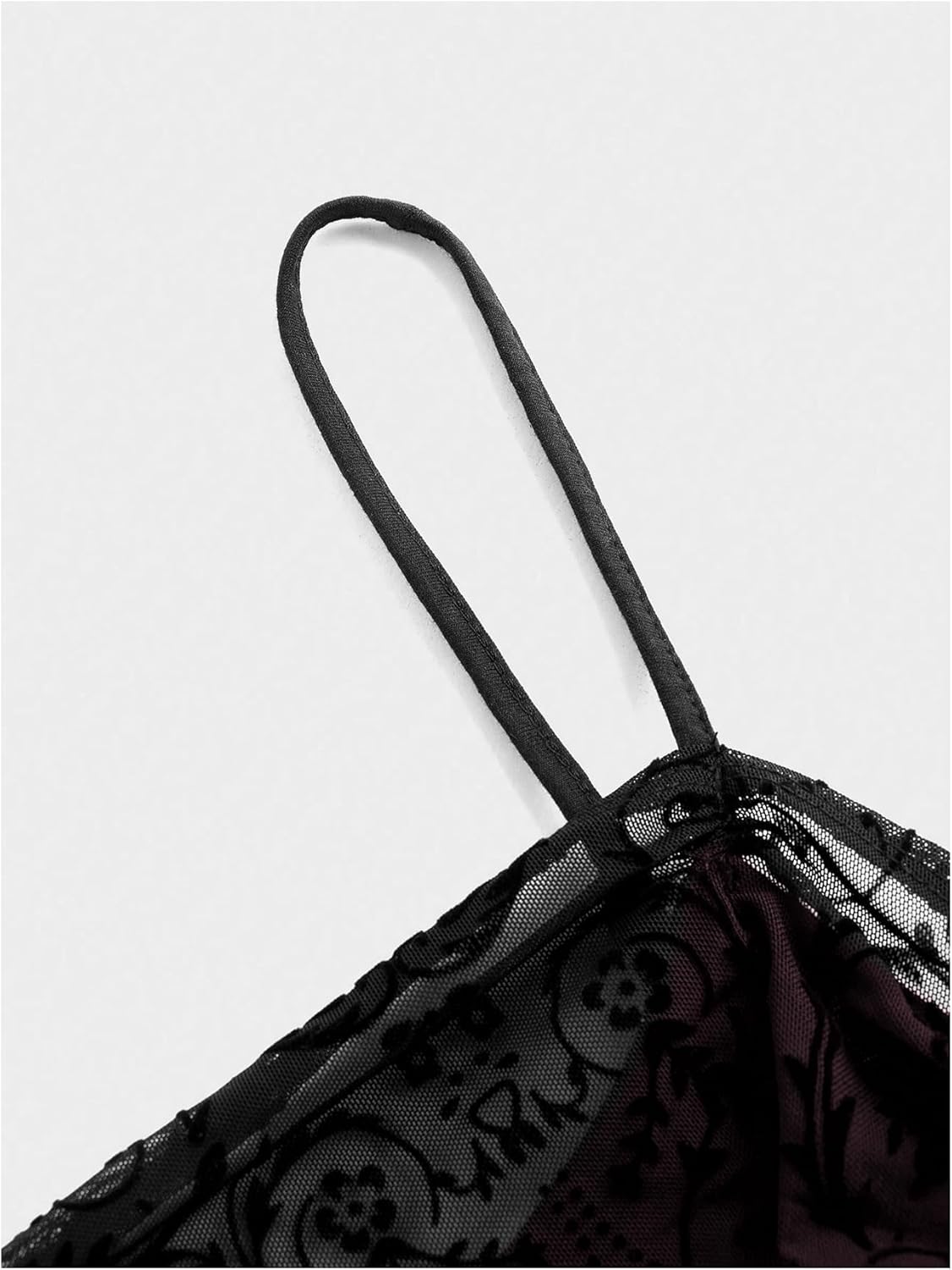 SOLY HUX Women's Ruched Lace Cami Top Drawstring Sleeveless Clubwear Sexy Gothic Tops - Image 5