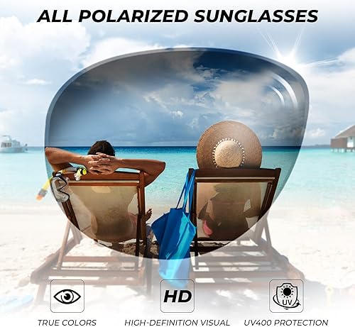 Miniatura 7 de CARFIA Polarized Sunglasses Men Womens UV Protection,TR90 Lightweight Frame Sports Life Style Outdoor Running Sun Glasses