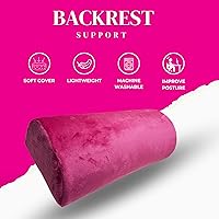 Vista 20 de Almohada de apoyo lumbar para silla de oficina, soporte de espalda desmontable para silla de oficina, almohada lumbar, almohada de apoyo Azul