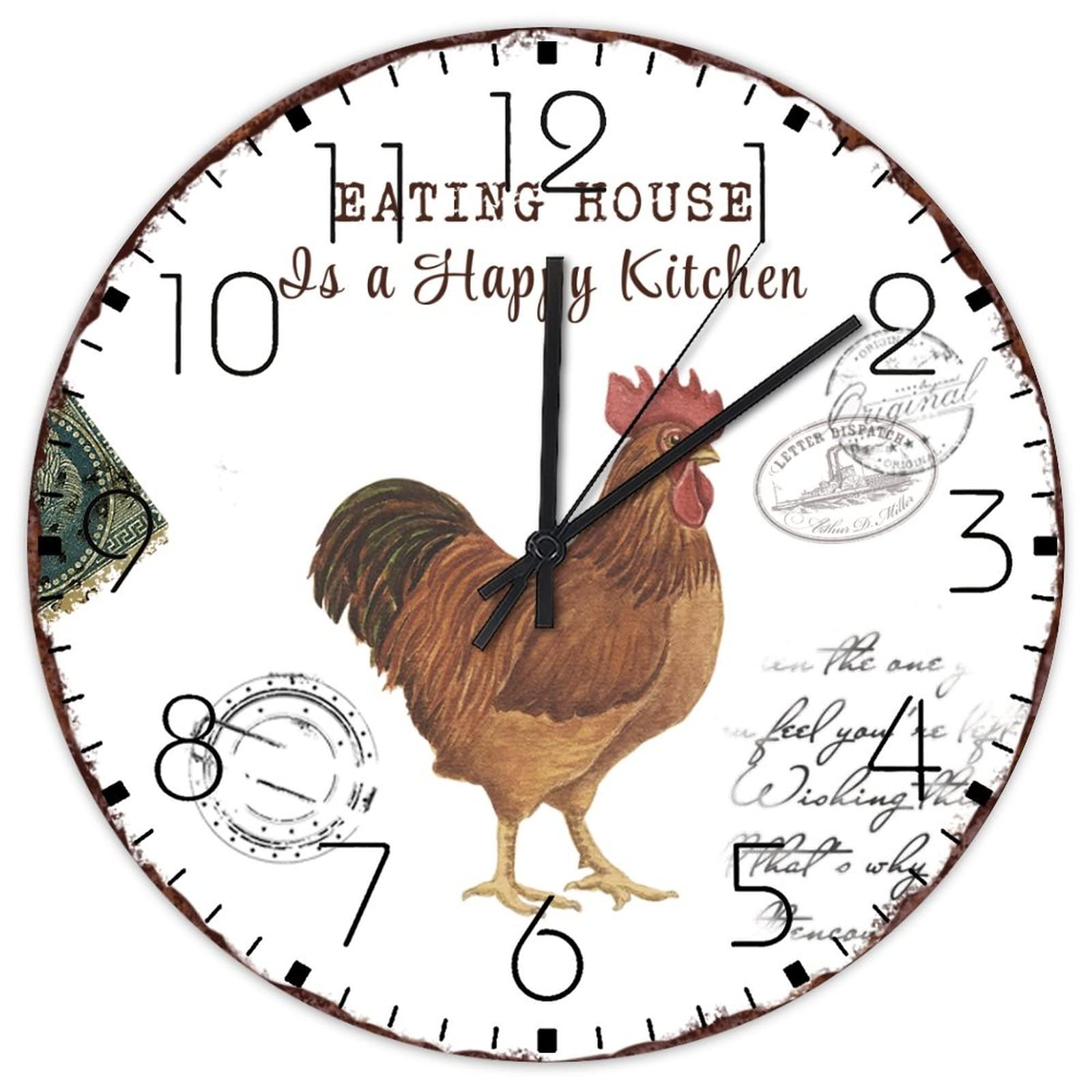 Horloge murale sans tic-tac en bois suspendre mécanisme silencieux