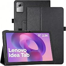 Caweet Case for Lenovo Idea Tab 2025/Motorola Moto Pad 60 Neo/Moto Pad 2026 11 Inch - Premium Leather Folio Protective Stand Cover with Auto Sleep/Wake, Black