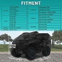 Vista 6 de QYMOTO ATV Cover,Large ATV Cover XL 2-UP,Universal 4 Wheeler Quad Durable Waterproof Outdoor Full Protection Windproof for CFMOTO Cforce 600 1000