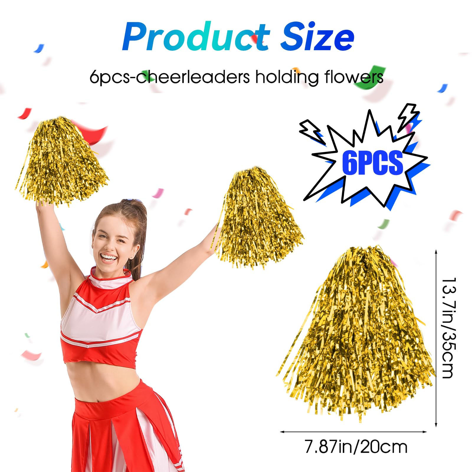 Cheerleading Pompons 2 Pcs pour Enfants Accessoire de Sport de Fête de Danse (Rouge Cheerleading Pompons 2 Pcs pour Enfants Accessoire de Sport de Fête de Danse (Rouge