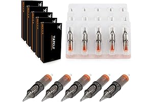 tatelf 50pcs Pro Disposable Sterilized Tattoo Cartridge Needles Mixed 3RS-11RS