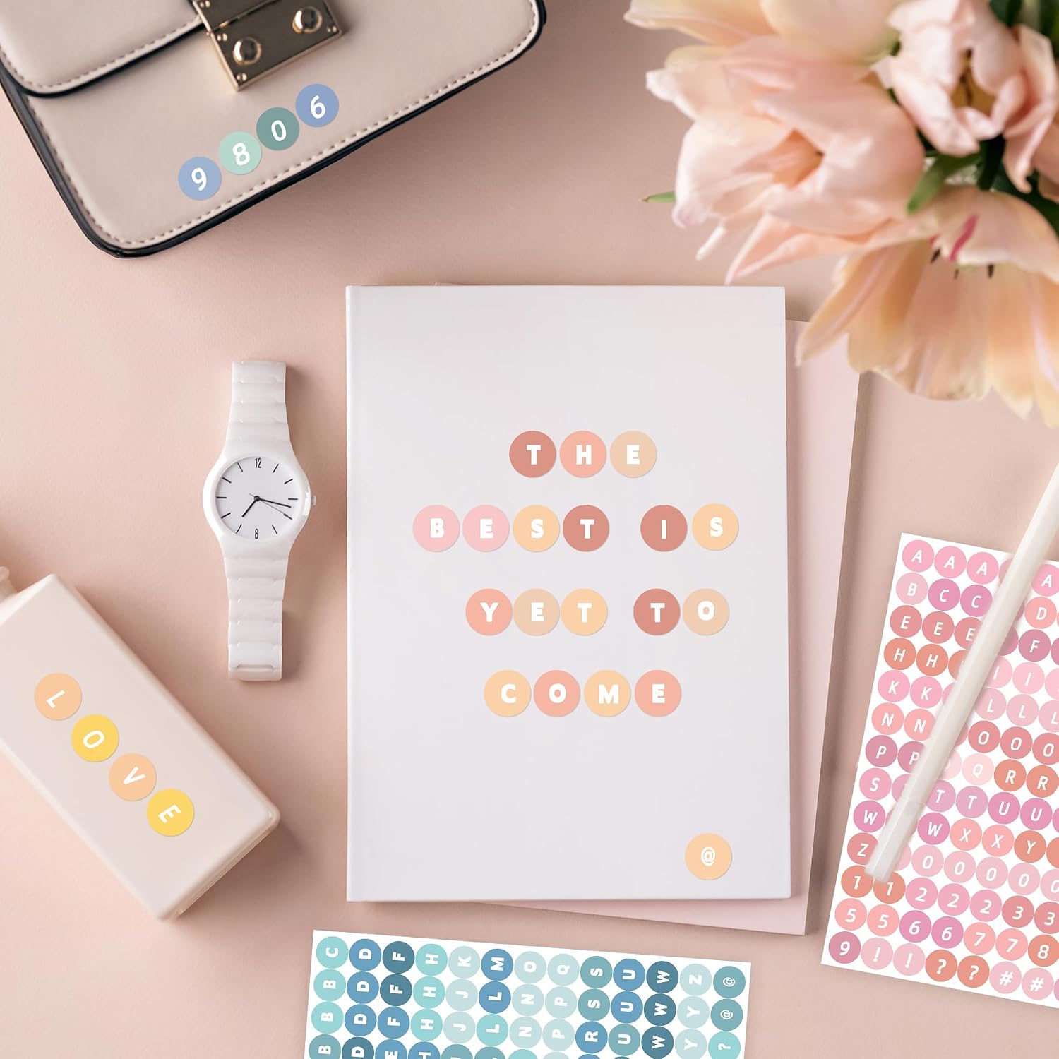2340Pcs Small Letter Stickers Alphabet Number Stickers for Scrapbook Crafts